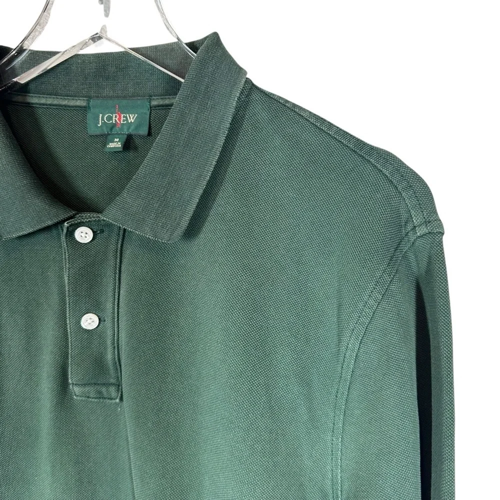 J.CREW Oarsman Men's XS Green Long Sleeve Polo Vintage Inspired